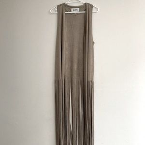 BB Dakota Steve Madden suede fringe 70s vest